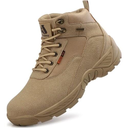 Military Boots for Men Outdoor Waterproof Hiking Shoes Male Autumn Winter Army Hunting Trekking Shoes Non-slip Mountaineer Boots