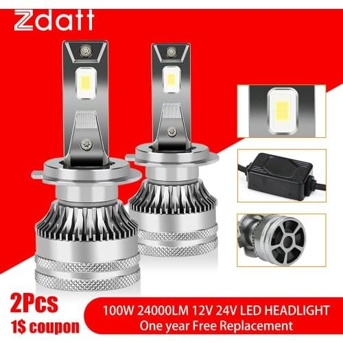 Zdatt High Power LED Headlight H7 H4 H1 H8 H11 9005 9006 9012 H4 Led 12V Car Motorcycle Headlamp HB3 HB4 Fog Light 72W 20000LM