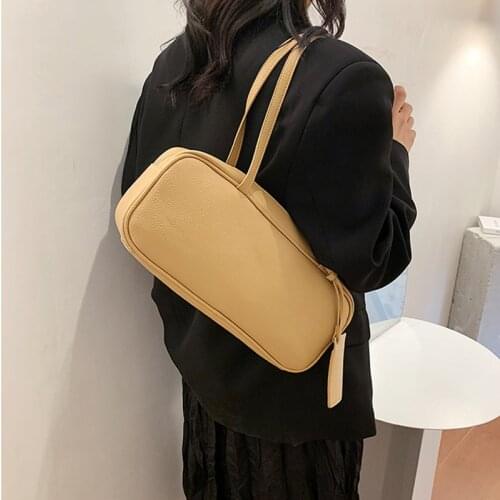 Women Pure Color Chain Simplicity Small Soft PU Leather Shoulder handbag Women 2020 new fashion Baguette Handbags and purse