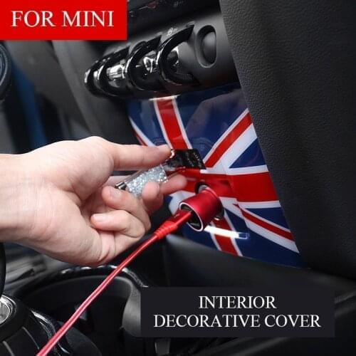 1Pcs ABS Union Jack Center Console USB Knob Decorative Panel Shell Car Sticker Car Styling For BMW MINI New Countryman F60 JCW