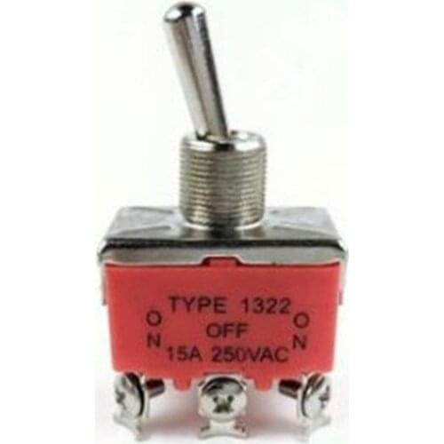 10 Pcs AC 250V 15A Amps ON/OFF/ON 3 Position DPDT Toggle Switch