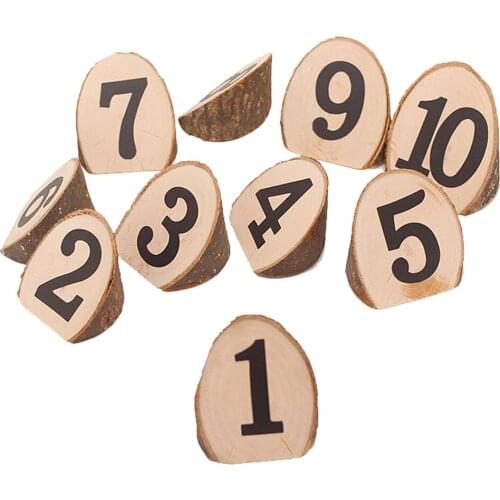 10 Pcs Wooden Round Log Name Card Holder Place Name Photo Card Menu Card Holder With Clip For Friends Parents