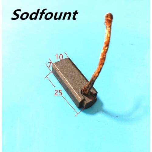 10pcs Motor carbon brush car wiper fan copper graphite brush 7X10X25mm