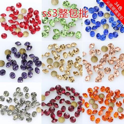1440p ss3 glitter glass Gem stone pointed back crystal rhinestone nail art. watch.glasses.jewelry repair rhinestones accessories