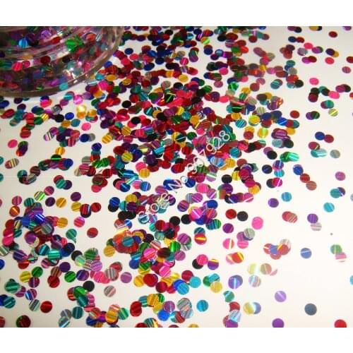 2mm Laser Strip Effect Round Shape nail art Glitter Mix Color nail design powder for nail gel polish,make up,decoration