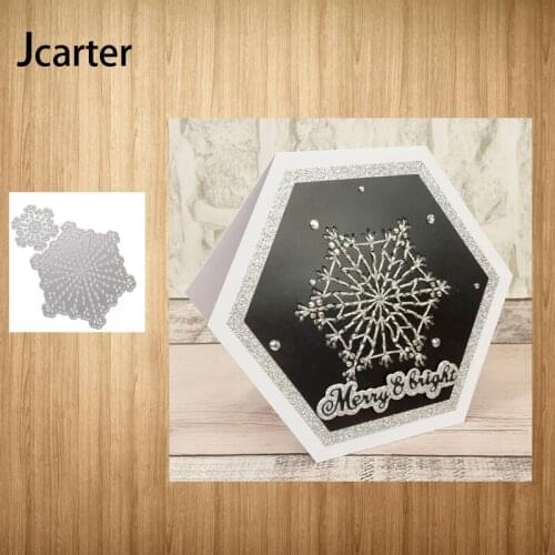 2021 New Arrival Hexagon Snowflake Flower Metal Cutting Dies Craft Scrapbook Handmade Diy Knife Mould Blade Punch Stencils Model