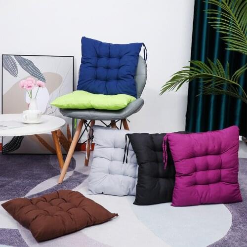 40X40CM Thicker Cushions Square Chair Seat Pad Tied Rope Backrest Pillow Dining Bed Room Garden Kitchen Mat Pads Indoor Outdoor