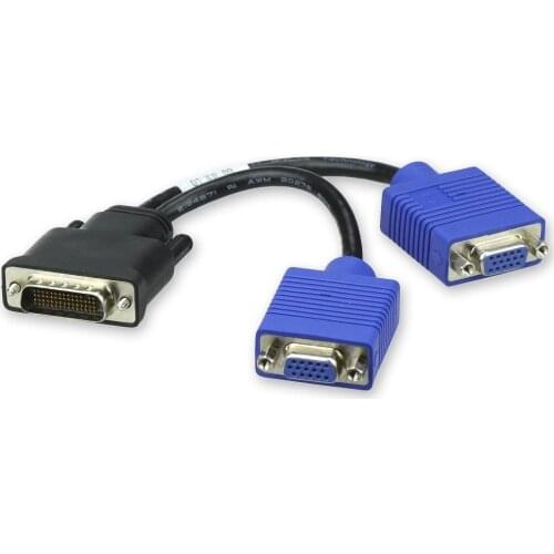 59 pin male DVI to 2 VGA female DMS-59 to Dual VGA video cable 20CM