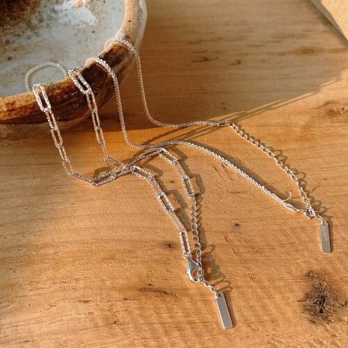 Amaiyllis 925 Sterling Silver Cauliflower Chain Clavicle Necklace Heavy Industry Punk Choker Collar Statement Necklace Jewelry