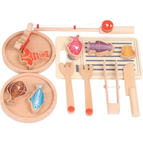 Wooden simulation fruit cut and cut happy play house game toy childrens cognitive toy