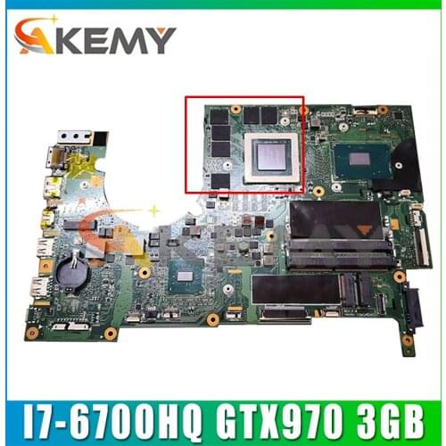 For ACER Predator 15 G9-591 G9-591R G9-592 G9-791 G9000 Laptop Motherboard P5NCN P7NCN Main Board With I7-6700HQ GTX970 3GB GPU