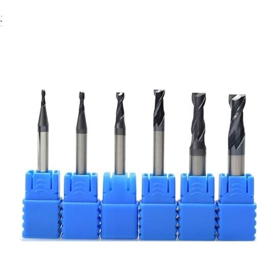 1pc 1-12mm 2 Flute Tungsten Carbide Milling Cutters Cnc Router Bits Engraving Machine Spiral Milling Cutter Hrc45