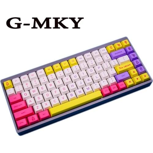 G-MKY Macaron /Ice cream Keycaps PBT Dye-sublimated Keycap XDAS profile For Filco/DUCK/Ikbc MX switch Mechanical Keyboard Keycap