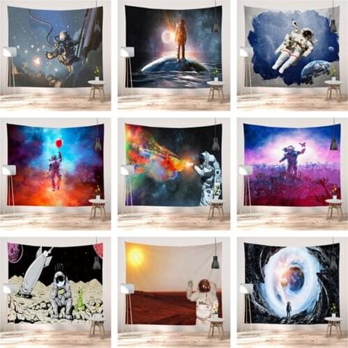 Astronaut Tapestry Mandala Witchcraft Hippie Tapestry Colorful Space Boho Decor Wall Hanging Tapestry