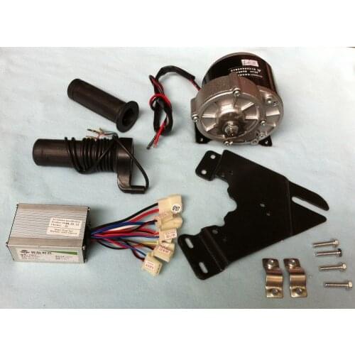 MY1016Z3 350W 24V gear brush motor with Motor Controller and Twist Throttle, DIY Electric Bicycle Kit