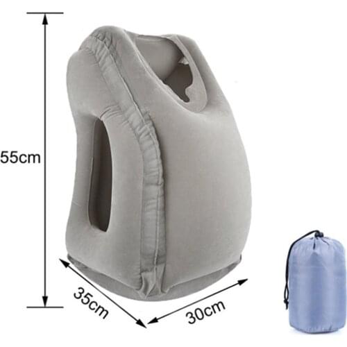 Upgraded Inflatable Air Cushion Travel Pillow Headrest Chin Support Cushions for Airplane Plane Car Office Rest Neck Nap Pillows