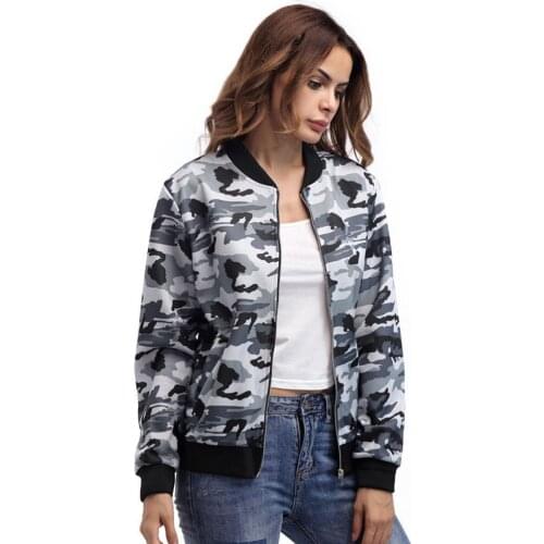 Fall 2020 new womens camouflage Baseball Jacket jacket slim school uniform womens camouflage jacket