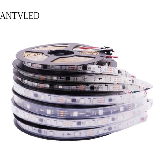WS2811 5050 RGB Addressable Led Pixel Strip Light Full Colors Led Strip Ribbon Flexible Digital Led Tape 1 Ic Control 3 DC12V