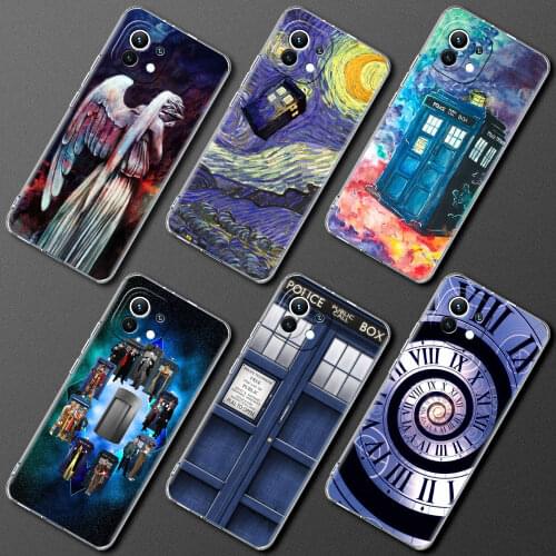 Transparent Soft Case for Xiaomi Mi Poco X3 NFC 10T Pro 5G 9T M3 11 Note 10 Lite Clear Smartphone Cover Tardis Box Doctor Who TV