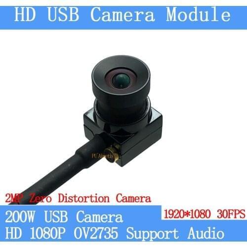 Fish eye wide angle Zero distortion Surveillance camera 1080P Full Hd MJPEG 30FPS USB Camera Module Mini CCTV Linux UVC Android
