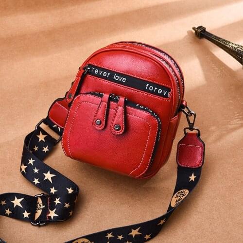 Mini Shoulder Bag Womens PU Leather Crossbody Bag 2021 New Fashion Versatile Ins Messenger Bag Small Handbag with Wide Strap