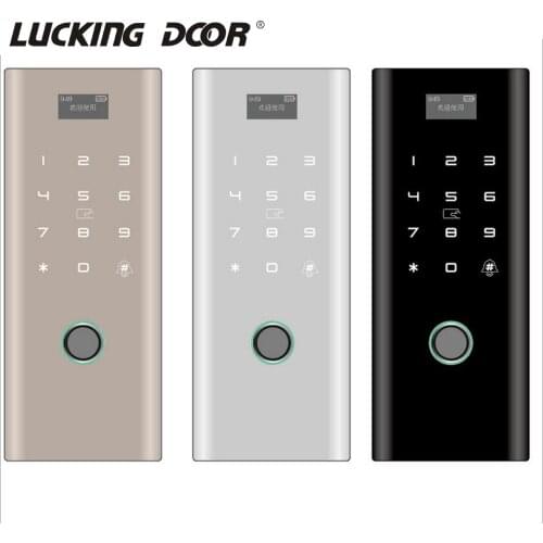 Smart Door Fingerprint Lock Electronic Digital Gate Opener Electric RFID IC Biometric finger print security Glass Password Card