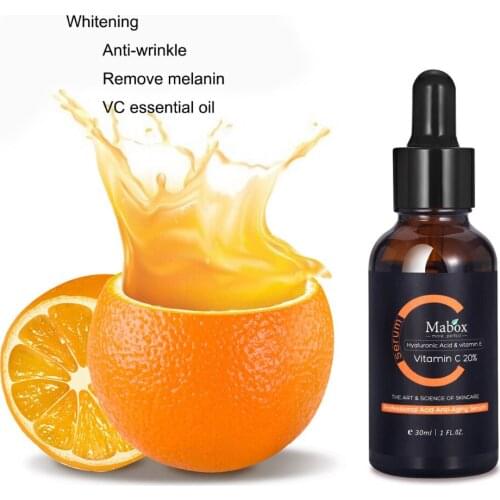 VC Essential Oil Whitening Freckle Remove Melasma Acne Pigment Melanin Deep Moisturizing Fade Spots Rejuvenation Face Skin Care