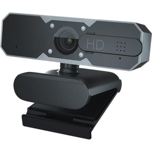 1080P Webcam Built-in Dual Microphones with 4 Flashes RGB PC Webcam Is Suitable for Video Calls, Online Meetings