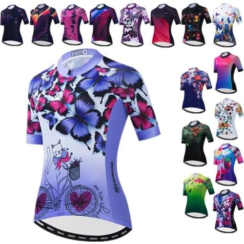 Top Purple Cycling Jersey Womens Bicycle Cycling Clothing Maillot Ciclismo Breathable MTB Bike Jersey Team Sport Cycling Shirt