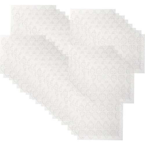 240Pcs Transparent Double Sided Adhesive Flexible Fake Nail Tips Nail Sticker