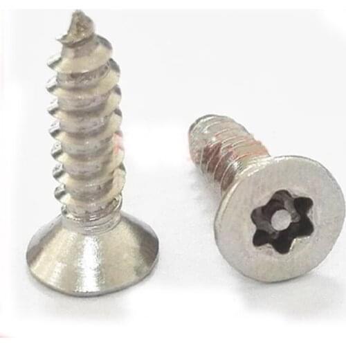 30Pcs M2.9 Stainless steel Flat Countersunk head column Allen Hex Six Torx T&TX Plum blossom Self-tapping Screw bolt 8mm-25mm L