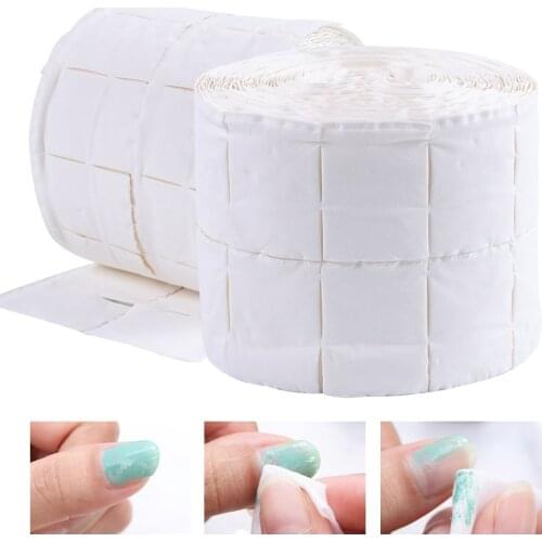 300Pcs/Roll Each Nail Washing Cotton Remover Wipes Circular Cylinder Cotton Pad Gel Nail Polish Remover Cotton