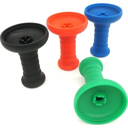 2Pcs Silicone Hookah Bowl Shisha Bowl With 1 Hole Nargile Cachimbas Cazoleta Accessories Chicha Sheesha Narguile OEM Wholesale