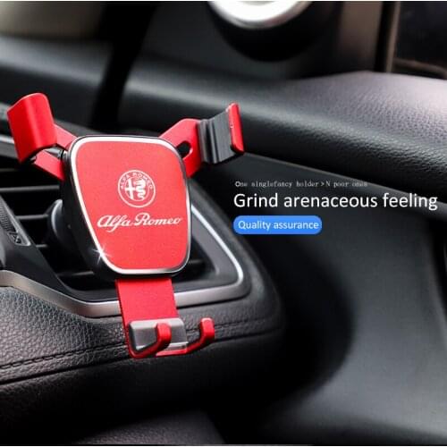 1Pcs ABS Car Accessories Universal Matte Phone Holder For Alfa Romeo 147 156 159 166 Mito Spontivd Stelvio Tonale T23 Spider GT