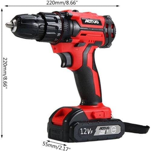 12V Electric Screwdriver Wireless Power Driver Rechargeable Lithium-Ion Battery B0KC