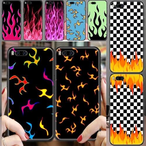 Fashion Flames Fire Phone case For Xiaomi Mi Max Note 3 A2 A3 8 9 9T 10 Lite Pro Ultra black pretty shell soft cover silicone