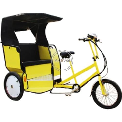Electric Tricycle Pedal Cargo Bike Electric Adult Pedicab Rickshaw Taxi Jinricksha for Passenger Renting