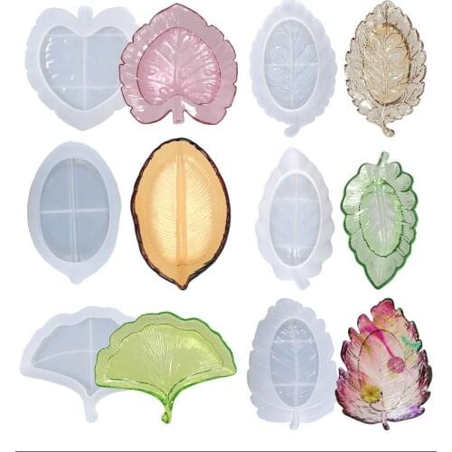 Ginkgo leaves Tray Resin Molds Coaster Silicone Mold For DIY Crystal Epoxy Resin Coaster Home Decoration Resin Crafts