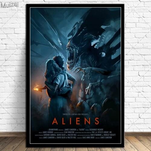 Art Poster Alien Horror Movie Canvas Painting Retro Wall Pictures Prints for Living Room Home Decor