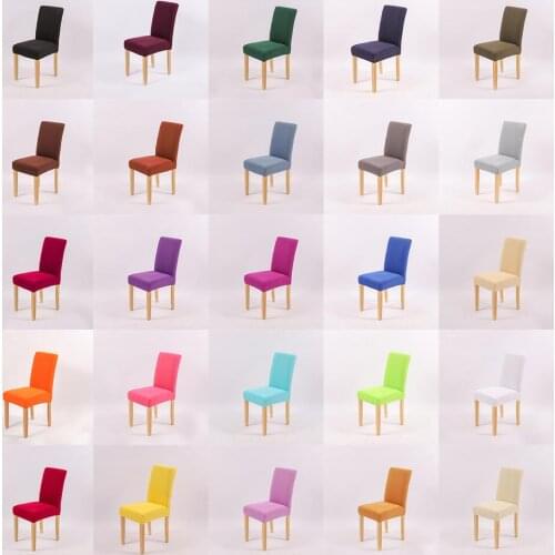 LuanQI 1Pc Solid Color Chair Cover Spandex Slipcovers For Dining Room Stretch Elastic Banquet Hotel Kitchen Wedding Home Decor