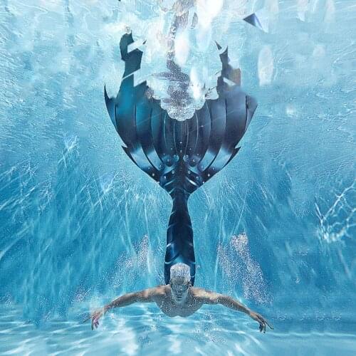 Mens mermaid long tail swimsuit diving professional mermaid cosplay costume multicolor swimsuit swimming stage performance