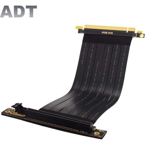 PCIe Riser Cable, 3.0 x16 PCI Express Riser Extender, Flexible Left Angle 90 Degree GUP Riser Cable for Graphics Card Vertical