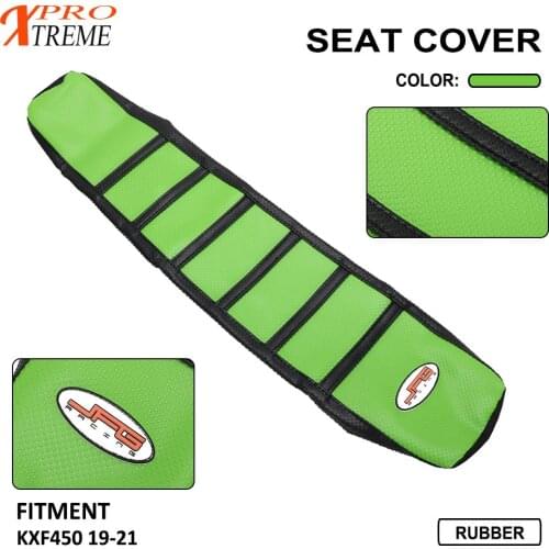 Motorcycle Striped Rubber Seat Cushion Cover For KAWASAKI KXF450 KX450F KXF 450 2019 2020 2021