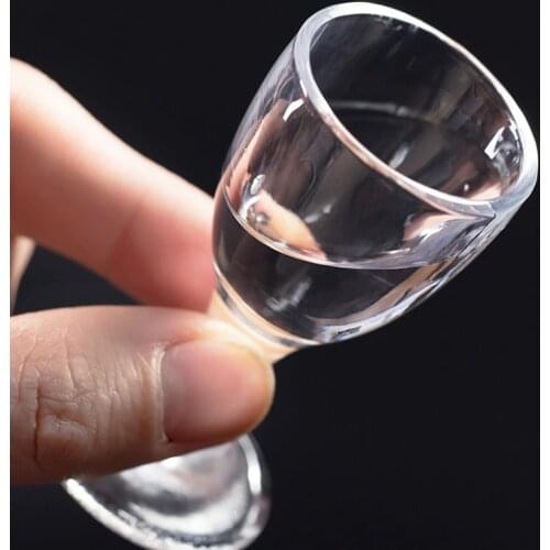 6Pcs Shot Bullet Glass Cup Transparent Small Capacity Lead Free Glass Liquor White Wine Goblet Bar Restaurant Household