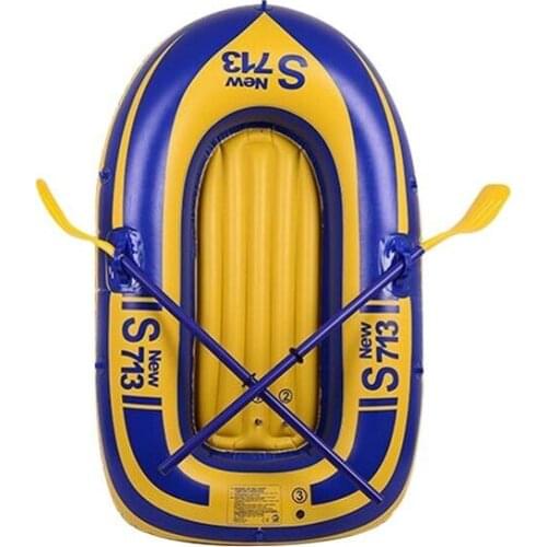 PVC Material Rubber Boat Thick High Density Air Tight Single Inflatable Rubber Boat Inflatable Boat Rubber Boat Paddle Swimming