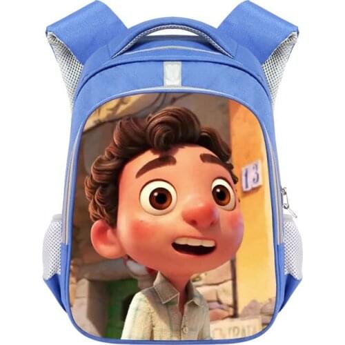 Disney Fashion Cute School Backpacks for Boys Girls Anime Figures Backpack Luca Pixar Cartoon Printied Graphics School Bags