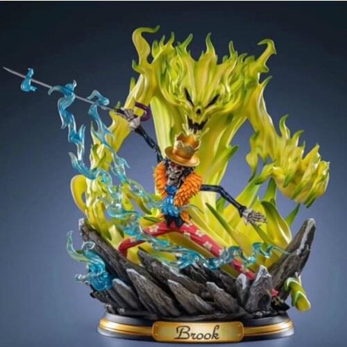 ONE PIECE GK Statue The Straw Hat Pirates Burukku Musician Swordsman BROOK Resin Action Figure Collection Model Toys C306