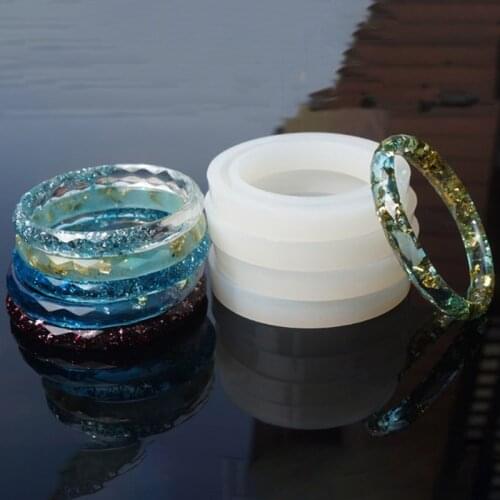 1PCS Transparent Silicone Mold For DIY Resin Bracelet Jewelry Epoxy Resin Molds For Jewelry Making Tools 56/60/62mm