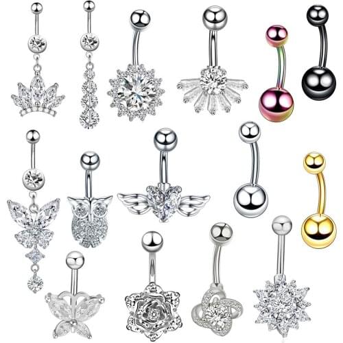 1PC Steel Sexy Belly Button Rings Navel Piercing Ombligo Nombril Ear Piercings Navel Ring Body Jewelry