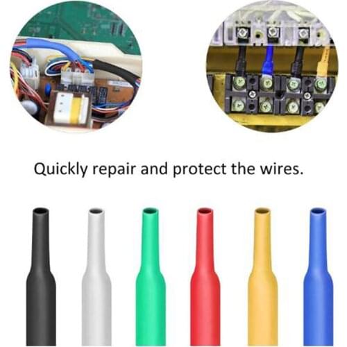 100Pcs Car Electrical Cable Tube Kits Heat Shrink Tube Tubing Wrap Sleeve Assorted